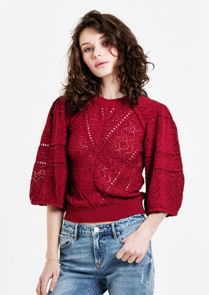 Bailey Knit Sweater Rio Red