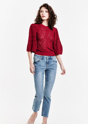 Bailey Knit Sweater Rio Red