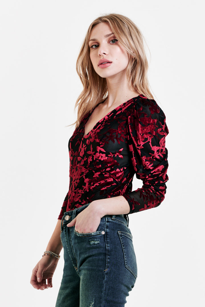 Leanne Top Rio Red Burnout