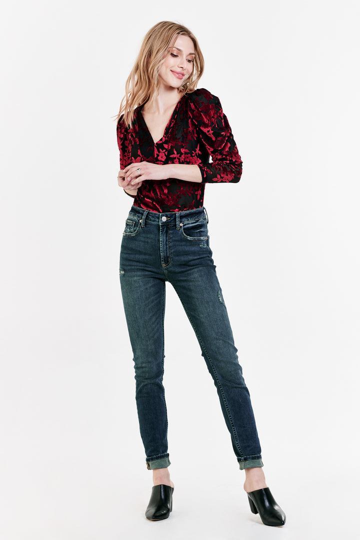 Leanne Top Rio Red Burnout