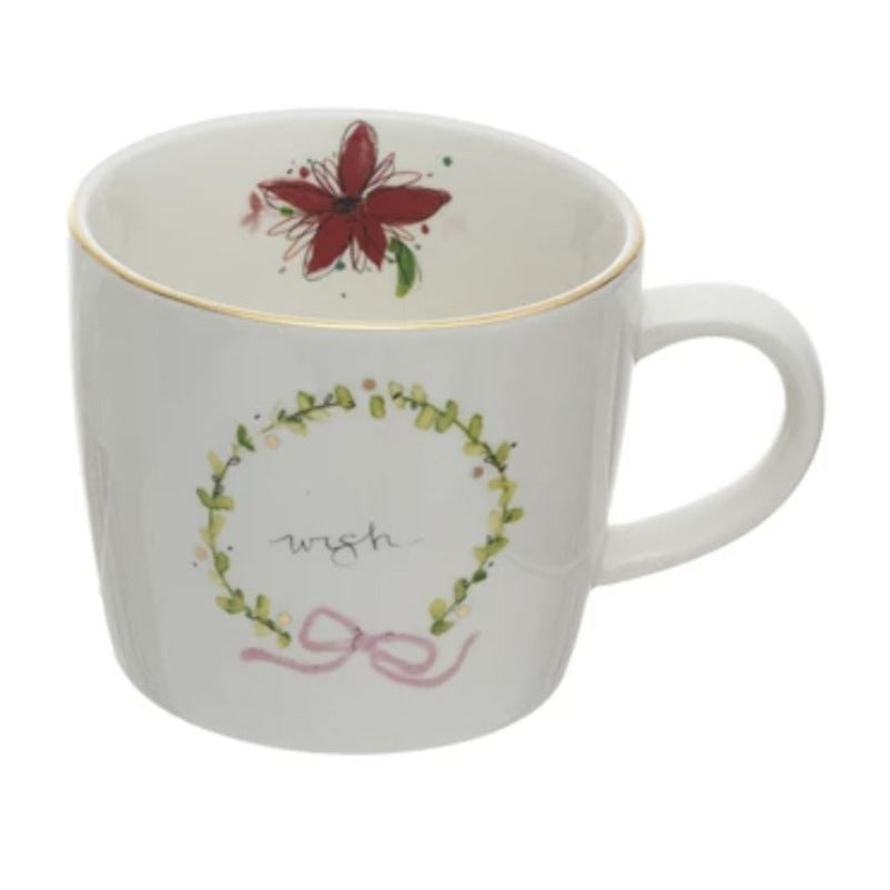 Wish Holiday Wreath Mug